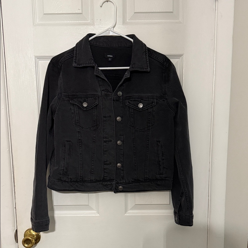 Express Classic Black Denim Jacket